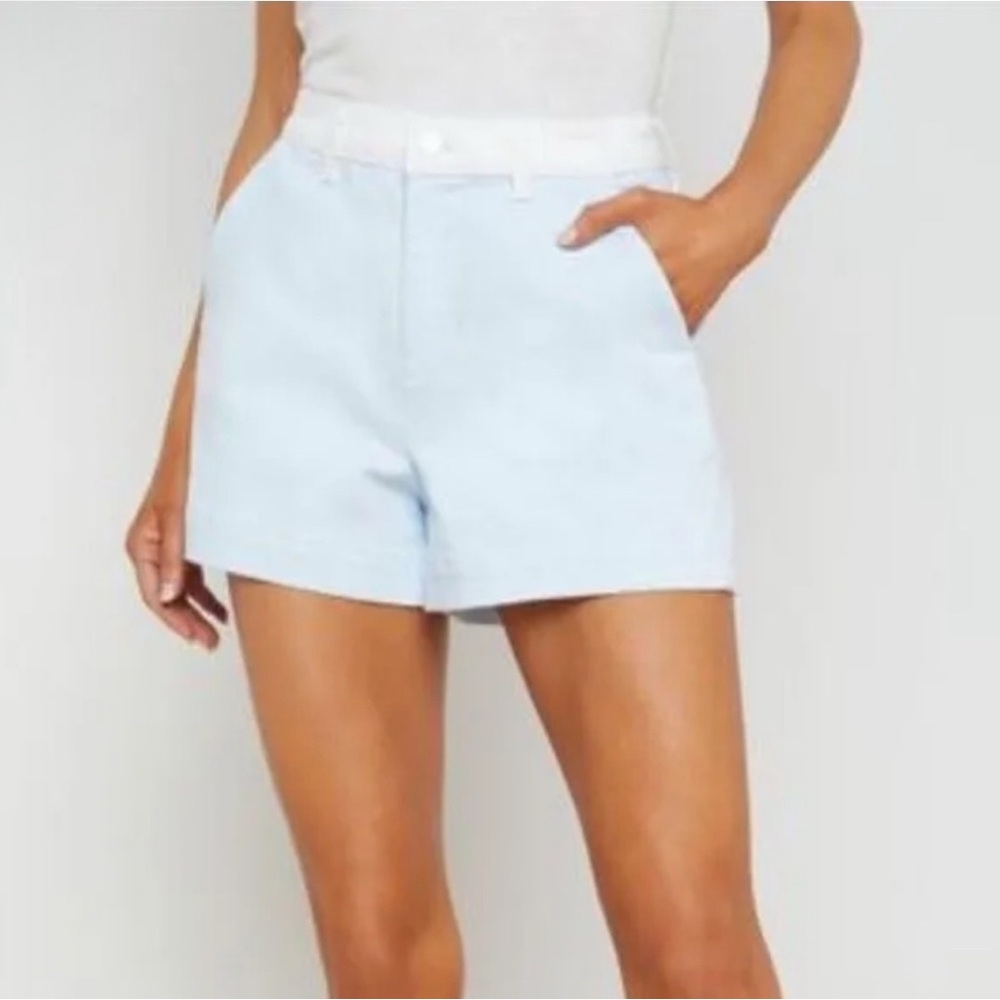 L’agence NWOT Jameson High Rise Shorts-Ice Water White size 26. Runs big.